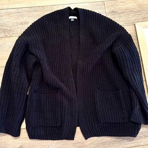 American Eagle Outfitters Chenille Black Cardigan